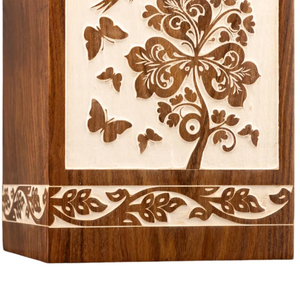 Boîte à cendres en bois avec cadre photo Urne souvenir unique en bois massif naturel Conteneur de cendres Urne funéraire pour adultes par AYAANS - Product Image 6