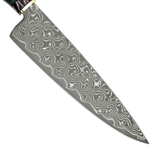 Cuchillos de Cocina Profesionales de Acero de Damasco Personalizados al por Mayor, OEM ODM, Mango de Fósil, Ambidiestros, Aptos para Lavavajillas, Modernos - Product Image 2