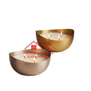 2025 vente chaude bougie votive personnaliser conception de découpe doré fini fer métal bougeoir - Product Image 3