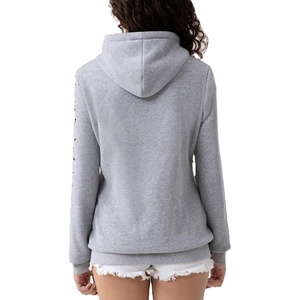 Sweat à capuche surdimensionné vintage pour femmes, sweat-shirt d'hiver, épaule tombante, manches longues, sweats à capuche en coton et polyester d'usine - Product Image 2