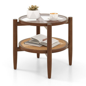 โต๊ะปลายด้านบนกระจก alissandra สำหรับเฟอร์นิเจอร์ห้องนั่งเล่น - Product Image 2
