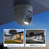 ANNKE 3K 5MP Ensemble de 4 caméras de surveillance analogiques CMOS DVR pour entreprises, avec double éclairage intelligent, IR 30m et microphone