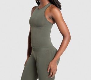 Camiseta sin mangas transpirable deportiva de alta calidad para mujer, camiseta sin mangas cómoda para correr, camiseta sin mangas informal para mujer - Product Image 2