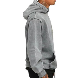 OEM por encargo lavado ácido de gran tamaño pulóver con capucha sudaderas con capucha para hombre y sudaderas con capucha de algodón grueso de alta calidad - Product Image 5