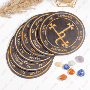 Vente en gros de planches en bois Pentacle Triquetra, planches en bois gravées à surface lisse, planches de guérison naturelle pour cadeaux, astrologues - Product Image 2