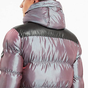 Venta al por mayor personalizado de los hombres chaqueta Puffer Stand Collar abrigo de invierno con capucha High Street Style Plus Size Keep Warm - Product Image 6
