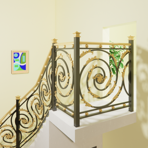 Les conceptions modernes de balustrade d'escalier en fer ont conçu pour augmenter les intérieurs avec le charme décoratif, la force durable, et la sécurité supérieure - Product Image 4