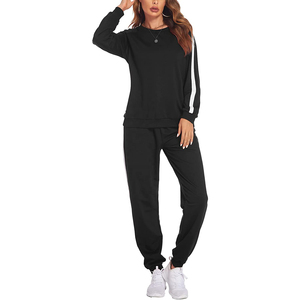 Conjunto de 2 piezas de peso pesado para mujer, chándal con capucha de lana de alta calidad, estampado de invierno, Jogging, sudor, ajustado, tejido, Etiqueta Privada - Product Image 3