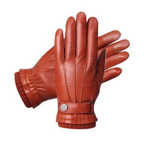 Soft Fabric Leather Driving <b>Gloves</b> Breathable Waterproof Comfort Feel High Quality All Seasons - Product Image 4