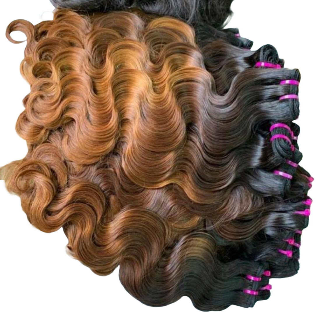 Two Tone Brazilian Body Wave Human Hair 1 bundles ombre body wave human hair 1 3 bundles - Temu main image 2