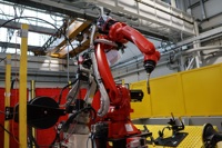 Sel Pengelasan Busur Robot Artikulasi dengan Meja Putar