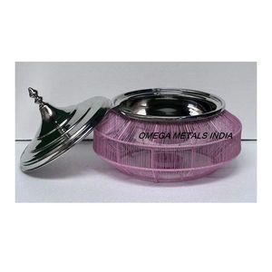 Marmite polyvalente en finition argentée Marmite de haute qualité Style arabe Casserole et chauffe-aliments pour cuisine décorative - Product Image 3