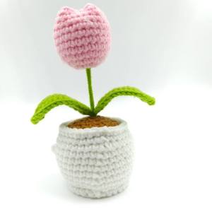 Muñecos de Ganchillo Hechos a Mano al por Mayor - Muñecos Abrazables de Girasol y Tulipán para Apoyo Emocional y Regalos - Product Image 4