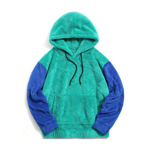 Sweat à capuche épais avec logo personnalisé OEM pour hommes, pull à capuche Sherpa avec poches à bretelles, technique de lavage en polaire personnalisée de dernière qualité - Product Image 4