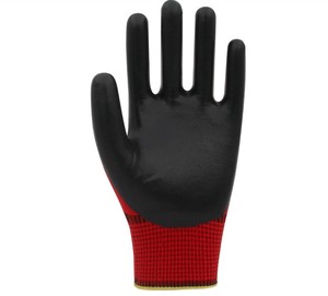 Guantes de nitrilo tejidos de poliéster PN2 Guantes DE TRABAJO recubiertos de nitrilo 1/2 tejidos de hilo de poliéster y medio recubiertos de nitrilo. - Product Image 2