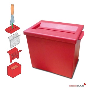 Spatola attrezzatura per la pulizia abusiva e contenitore con foglio di feltro abrasivo - Product Image 1