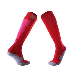 1 paire de bas de futsal Chaussettes de football longues antidérapantes pour le sport, le football, la cheville et la jambe Protège-tibia Protecteur de compression avec 100% polyester - Product Image 1