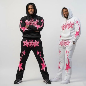 Chándal con Diseño Personalizado, Serigrafía y Pedrería, Diseño Moderno, Tejido Cálido, para Ropa Urbana, Unisex - Product Image 3