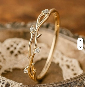 แหวนตัวอย่างดีไซน์สามวง - แหวนทอง 18k ชุบทอง ขนาด 7 US - Product Image 1