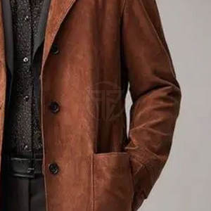 Gabardina Clásica Premium para Hombre, Cuero de Gamuza, Textura Suave, Estilo Atemporal, Características Ecológicas y Transpirables, Personalizable - Product Image 6