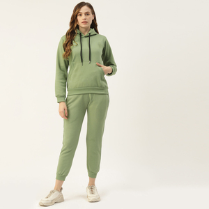 Mejor diseño Nueva llegada Peso pesado Personalizar Logo Impresión Fleece Con capucha Mujeres Chándal Transpirable Personalizado Conjunto de chándal ajustado - Product Image 1