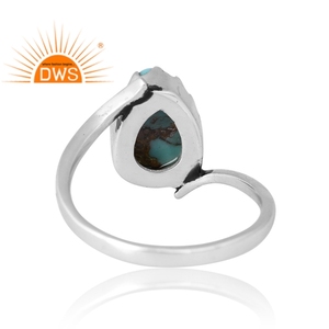 Bague en argent sterling 925 de qualité supérieure avec pierre précieuse turquoise Kingman naturelle, fabricant de bijoux sur mesure - Product Image 2