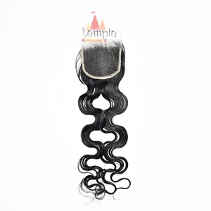 Extensions de cheveux humains naturels de qualité supérieure, couleur naturelle, vague profonde, traitement bon marché, 100% naturel, vietnamien, fermeture 4*4 HD - Product Image 4