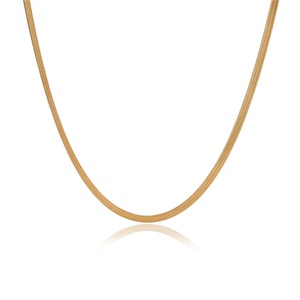 Collar Unisex <span class=keywords><strong>de</strong></span> Acero Inoxidable 304 con Baño <span class=keywords><strong>de</strong></span> <span class=keywords><strong>Oro</strong></span> PVD <span class=keywords><strong>de</strong></span> 18K, Cadena <span class=keywords><strong>de</strong></span> Serpiente Minimalista para Uso Diario, <span class=keywords><strong>Venta</strong></span> al Por Mayor - Product Image 3
