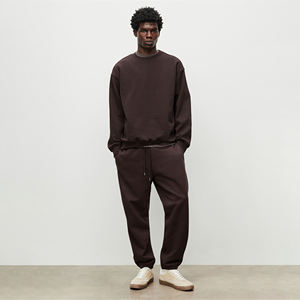 Sudadera Oversize de Poliéster/Algodón para Hombre, Cuello Redondo Vintage de Calidad, OEM, Logotipo Personalizado, Tejido de Forro Polar Liso - Product Image 3