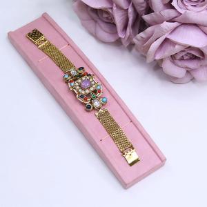 Pulseras de Lujo con Dijes de Circonio Chapadas en Oro, Calidad Premium para Bodas, Compromisos y Fiestas, para Mujer - Product Image 1