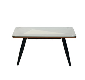 Mármol negro de lujo con marco chapado en oro Mesa de centro Consola moderna con incrustaciones de hueso ovalado Sala de estar Hotel Precio directo de fábrica - Product Image 5