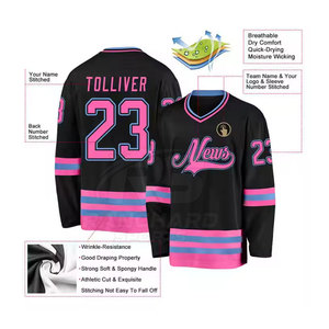 Camiseta de Hockey sobre Hielo, Uniforme Deportivo Personalizado, Ropa Deportiva de Equipo, Camiseta Transpirable para Adultos - Product Image 4