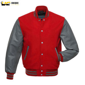 Custom Logo Men's Wool Baseball Leather Sleeves <b>Varsity</b> <b>Jacket</b> for Men Winter Wholesales Price Fashion <b>Varsity</b> <b>Jacket</b> - Product Image 4