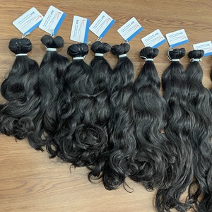 Paquetes de cabello crudo alineados con la cutícula del cabello virgen superior Extensión de cabello humano vietnamita máquina ondulada natural trama súper calidad - Product Image 1
