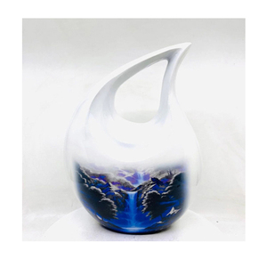 Finition personnalisée Cendres funéraires Urnes funéraires commémoratives en forme de larme en aluminium Grande demande Urnes en bois pour cendres d'animaux de compagnie Prix du marché - Product Image 1