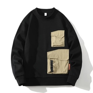 Sudaderas con capucha para hombre gris azul Hip Hop Punk pulóver Streetwear Casual moda ropa sudadera de gran tamaño - Product Image 6