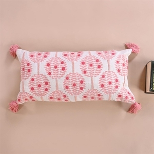 Fundas de cojín de algodón de lujo de 45x45 cm bellamente bordadas almohadas decorativas sostenibles sin azo mejor venta al por mayor - Product Image 6