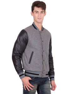 Veste universitaire en laine avec logo personnalisé de qualité supérieure pour hommes blouson bombardier à poches boutonnées Letterman College Baseball - Product Image 6