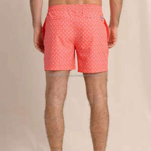 กางเกงชายหาดแห้งเร็วสไตล์ลำลองสำหรับผู้ชาย กางเกงวิ่งเอวกลางทรงสปอร์ตพร้อมเชือกผูก กางเกงขาสั้นผ้าตาข่ายทอเนื้อผ้าทึบ - Product Image 6