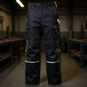 Pantalones de Trabajo Bundhose Terrax Gr.58 Negro/Limette, Perchas para Pantalones y Faldas TERRAX - Product Image 3