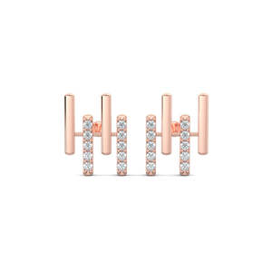 Boucles d'oreilles avec barre en diamant - Product Image 1