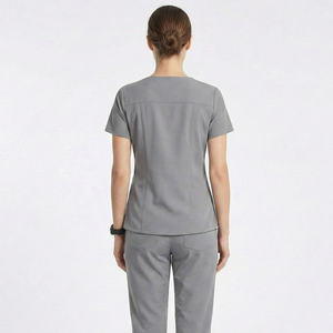 Wholesale Custom Women's Medical Scrub <b>Set</b> Nursing Uniforms Hospital <b>Doctor</b> Suit Pants Stretch Fabric Clinical Wear Scrub <b>Sets</b> - Product Image 4