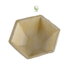 Vajilla desechable biodegradable de la mejor calidad: cuencos hexagonales de hoja de palma en diferentes tamaños para fiestas, bodas y eventos - Product Image 1