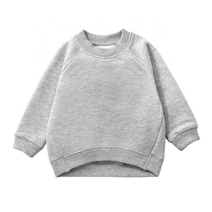 Custom Kids Sweatershirt Cotton Fleece Plain Pullover Crewneck Baby Boy Girls Crew Neck Jumpers Toddler Clothing Sweatshirts