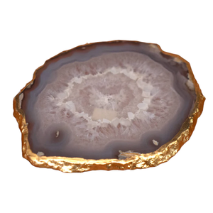 Accesorios de vajilla de diseño fresco Posavasos de ágata con rebanada de ágata galvanizada dorada a precio mayorista con calidad superior - Product Image 2