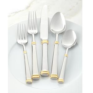 Elegante juego de cubiertos de acero inoxidable con mango real plateado para el hogar y la boda Vajilla Juegos de cubiertos para comer - Product Image 3