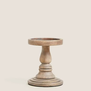 Porte-bougie en bois minimaliste et élégant, conçu pour les amateurs de décoration moderne, avec une forme nette qui crée une ambiance paisible - Product Image 1