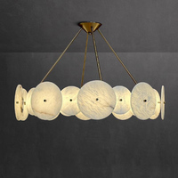 Ventes d'usine de luminaires suspendus en albâtre, fabriqués en laiton et en albâtre naturel espagnol pour salons, chambres et projets hôteliers