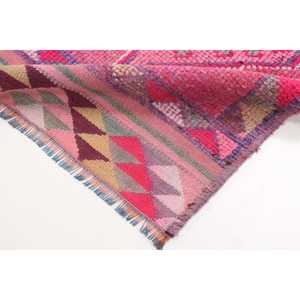 Vintage <b>Runner</b> <b>Rug</b>, 2.8x9.5 ft Turkish <b>Rug</b>, Pink Ombr Wool <b>Rug</b> - Product Image 5