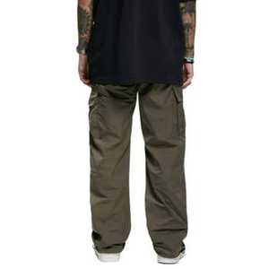 Pantalones Utilitarios Verde Oliva, Estilo Urbano, Tela Resistente, Puños Ajustables en los Tobillos, Bolsillos con Cremallera Ocultos, Corte Moderno, Comodidad Diaria - Product Image 5